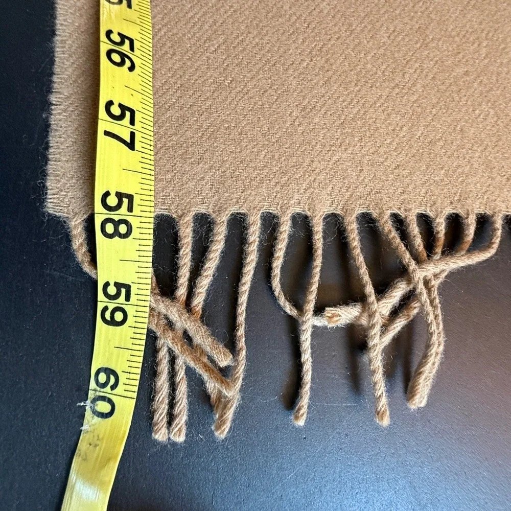 Vintage Peter MacArthur Lambswool Scarf Tan Made in Scotland 100% Pure New Wool